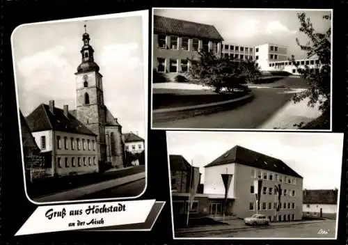 Ak Höchstadt an der Aisch, Teilansichten, Kirche