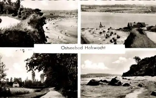 Ak Hohwacht an der Ostsee, Teilansichten, Strand