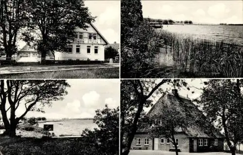 Ak Ahlefeld Bistensee in Schleswig Holstein, Evangelisches Jugendheim, Reetdach