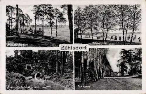 Ak Zühlsdorf Mühlenbecker Land Oberhavel, Ortsansicht, Birkenweg, Rahmer See