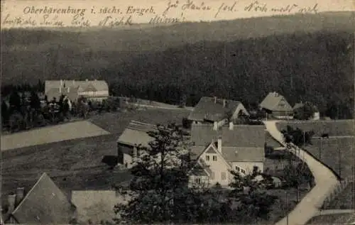 Ak Oberbärenburg Altenberg im Osterzgebirge, Teilansicht vom Ort