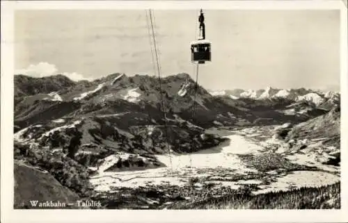 Ak Garmisch Partenkirchen in Oberbayern, Wankbahn, Talblick, Gondel