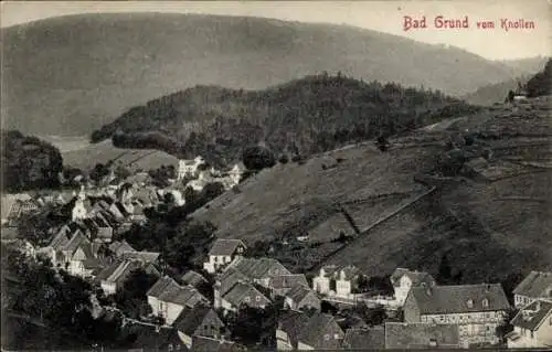 Ak Bad Grund im Harz, Teilansicht, Blick vom Knollen