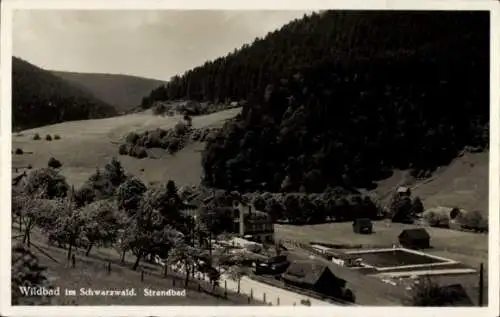 Ak Bad Wildbad im Schwarzwald, Strandbad
