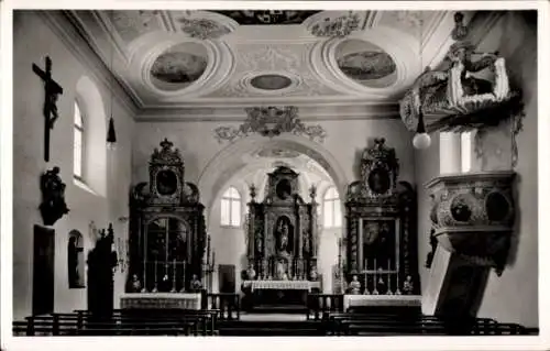 Ak Mörnsheim in Bayern, Altendorf, Wallfahrtskirche Mariä End, Innenraum