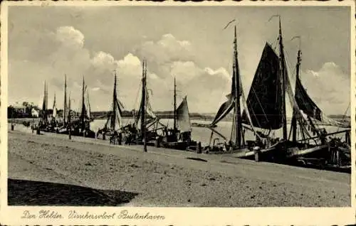 Ak Den Helder Nordholland Niederlande, Außenhafen der Fischereiflotte