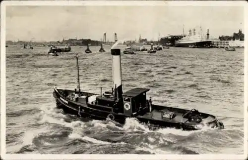 Ak Rotterdam Südholland Niederlande, Dampfer, Wasserpartie