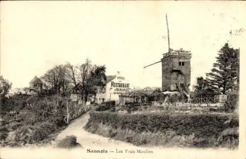 Ak Sannois Val d’Oise, Mühle, Restaurant