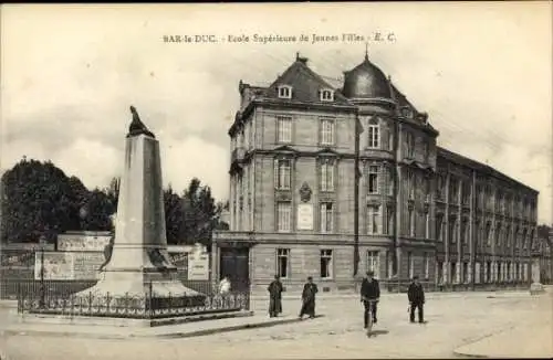 Ak Bar le Duc Meuse, Schule, Denkmal