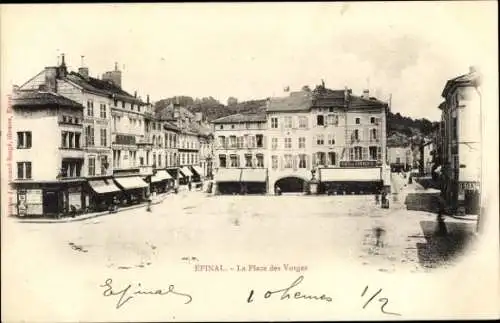 Ak Épinal Lothringen Vosges, Marktplatz