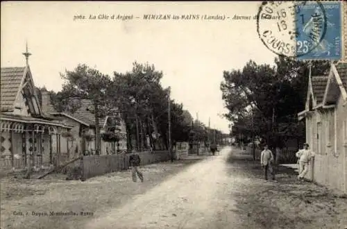 Ak Mimizan les Bains Landes, Avenue de la Gare