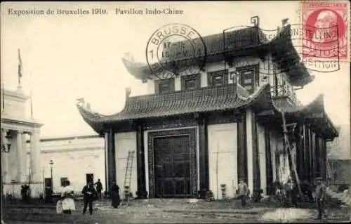 Ak Bruxelles Brüssel, Exposition de Bruxelles 1910, Pavillon Indo-Chine