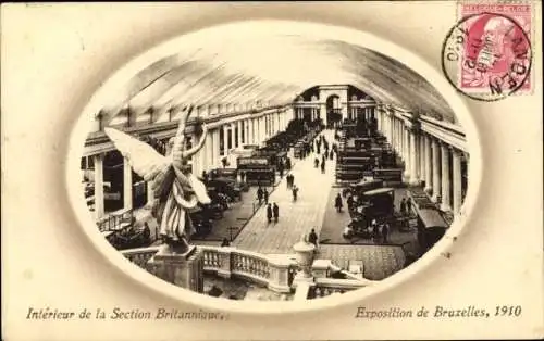 Passepartout Ak Bruxelles Brüssel, Exposition 1910, Interieur de la Section Britannique