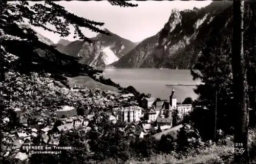 Ak Ebensee in Oberösterreich, Teilansicht, Traunsee, Salzkammergut