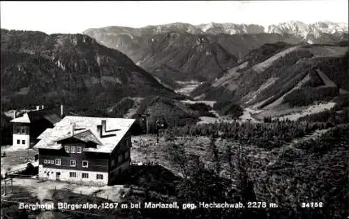 Ak Mariazell Steiermark, Berghotel Bürgeralpe, Hochschwab