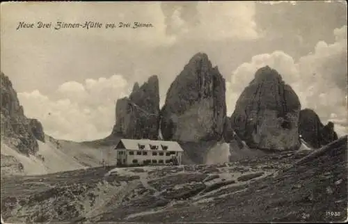 Ak Südtirol, Drei Zinnen, Neue Drei Zinnen-Hütte