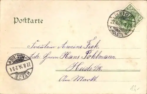 Ak Heide in Holstein, Osten am Markt