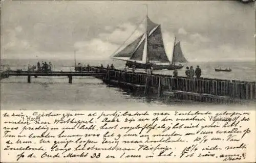 Ak Vlissingen Zeeland Niederlande, Hoofd, Segelboot