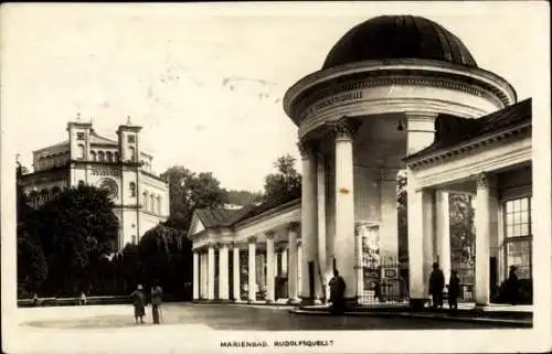 Ak Mariánské Lázně Marienbad Region Karlsbad, Rudolfsquelle