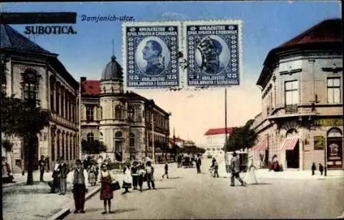 Ak Szabadka Subotica Serbien, Damjanich utca