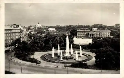 Ak Wien 3 Landstraße, Hochstrahlbrunnen mit Schwarzenbergpalais