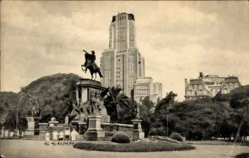 Ak Buenos Aires Argentinien, Plaza San Martin, Denkmal San Martin