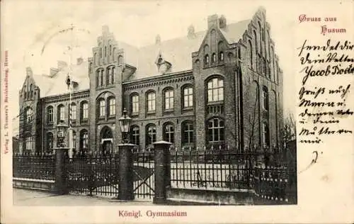 Ak Husum in Nordfriesland, Königliches Gymnasium