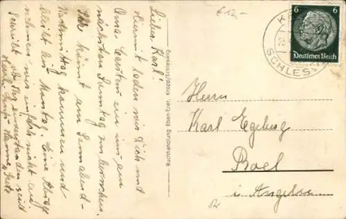 Ak Kropp in Schleswig, Straßenpartie, Häuser