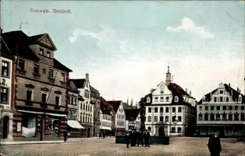 Ak Schwäbisch Gmünd in Württemberg, Marktplatz