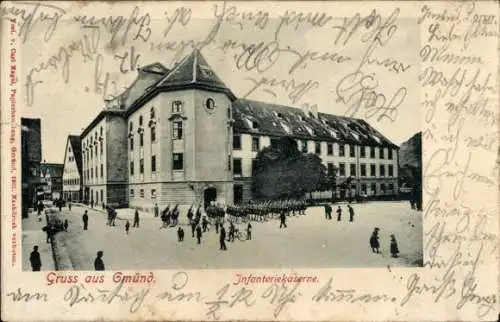 Ak Schwäbisch Gmünd in Württemberg, Infanteriekaserne