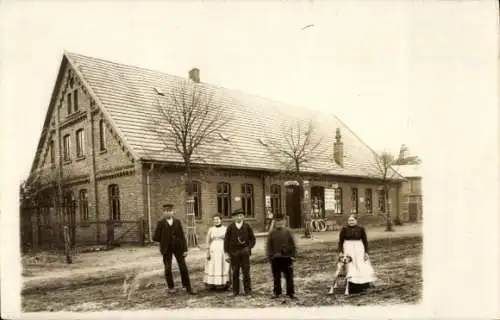 Foto Ak Deutschland unbekannt, Kolonialwarenhandlung Beckmann, Posthilfstelle