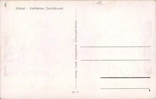 Ak Kassel in Hessen, Freiheiter Durchbruch, Straßenpartie