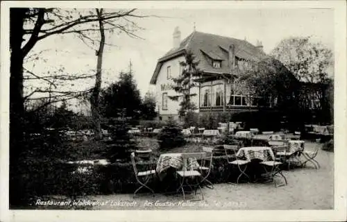 Ak Hamburg Eimsbüttel Lokstedt, Restaurant Waldeslust, Gustav Keller, Gartenpartie