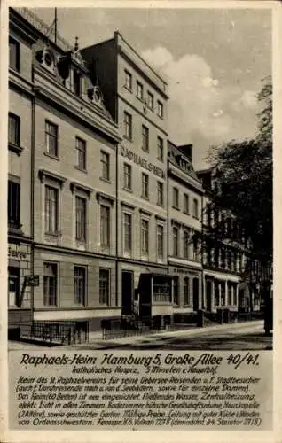 Ak Hamburg St. Georg, Raphaels Heim, Große Allee 40/41, katholisches Holpiz