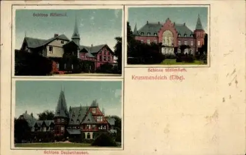 Ak Krummendeich an der Elbe, Schloss Ritterhof, Deckenhausen, Stellenfleth