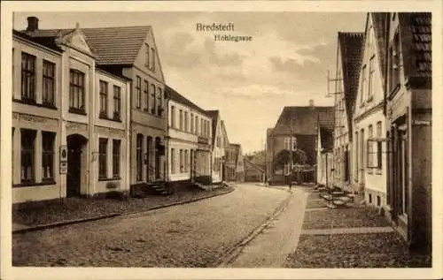 Ak Bredstedt in Nordfriesland, Hohlegasse, Gasthof Friedrichsen