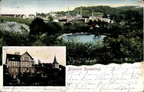 Ak Röderhof Huy im Harz, Gesamtansicht, Brauerei