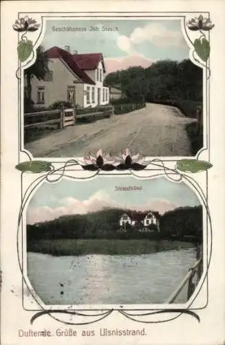 Ak Ulsnisstrand Ulsnis an der Schlei, Geschäftshaus, Strandhotel