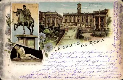 Litho Roma Rom Lazio, Campidoglio, Kapitolsplatz, Gladiatore morente