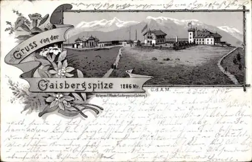 Litho Salzburg in Österreich, Gaisberg, Gaisbergspitze