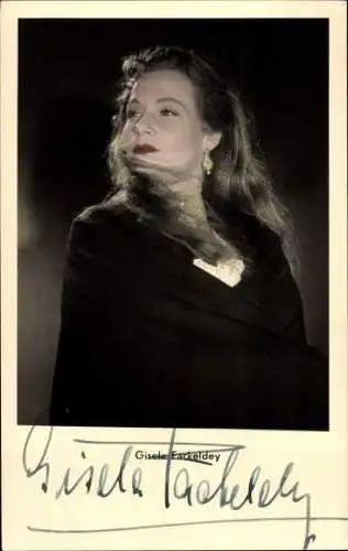 Ak Schauspielerin Gisela Fackeldey, Portrait, Autogramm