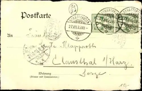 Studentika Ak Schaffhausen Stadt Schweiz, Neu Zofingia sei's Panier