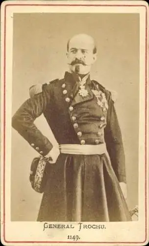CdV Französischer General Louis Jules Trochu, Portrait in Uniform, Orden