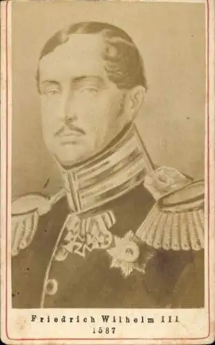 CdV Friedrich Wilhelm III, König von Preußen, Portrait