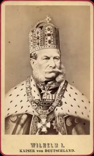 CdV Kaiser Wilhelm I. von Preußen, Portrait, Krone