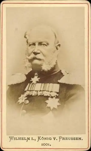 CdV Kaiser Wilhelm I. von Preußen, König, Portrait