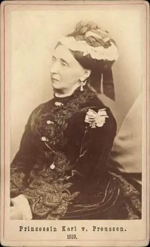 CdV Marie von Sachsen-Weimar-Eisenach, Prinzessin Karl von Preußen, Portrait