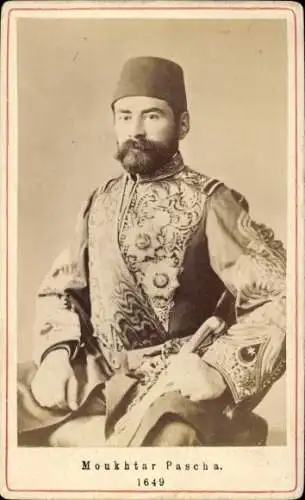 CdV Ahmed Muhtar Pascha, Moukhtar Pasha, türkischer General, Portrait