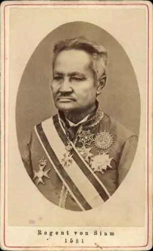 CdV Chaophraya Si Suriyawong, Regent von Siam, Thailand, Portrait, Orden