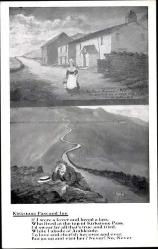 Künstler Ak Ambleside Lake District Cumbria, Kirkstone Pass, Inn